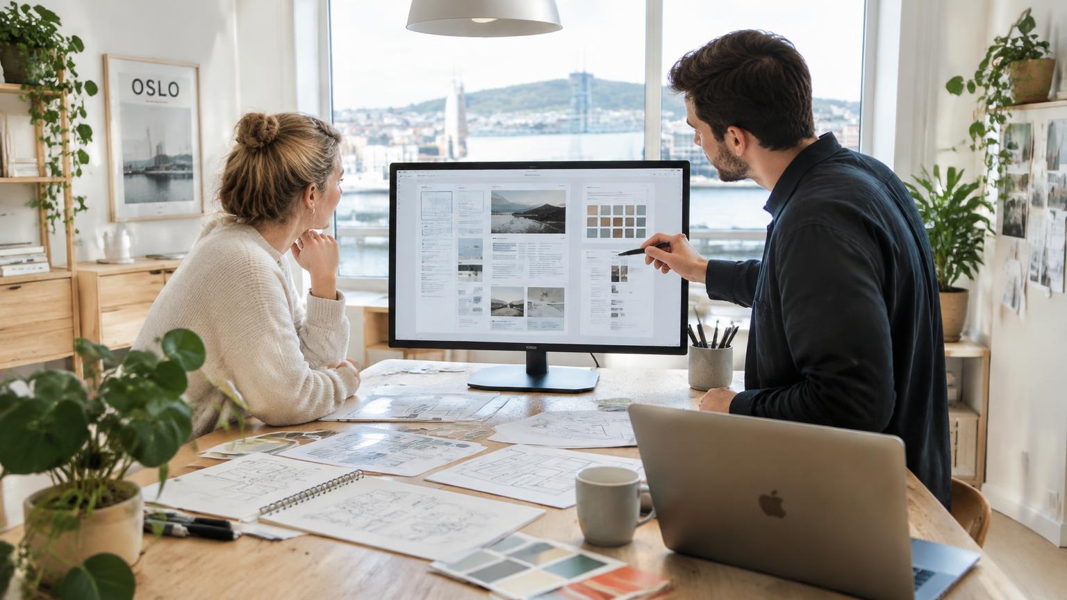 Designere i Oslo planlegger en ny nettside